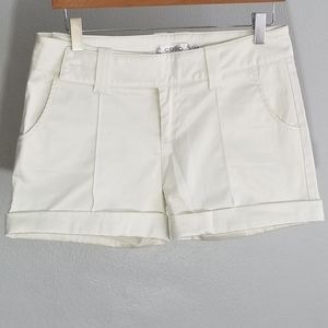 Cream Satin Shorts